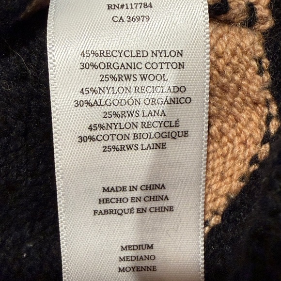 NWT Rails Isla Stripe Cardigan in a black and camel colorway. Size M - Picture 8 of 10